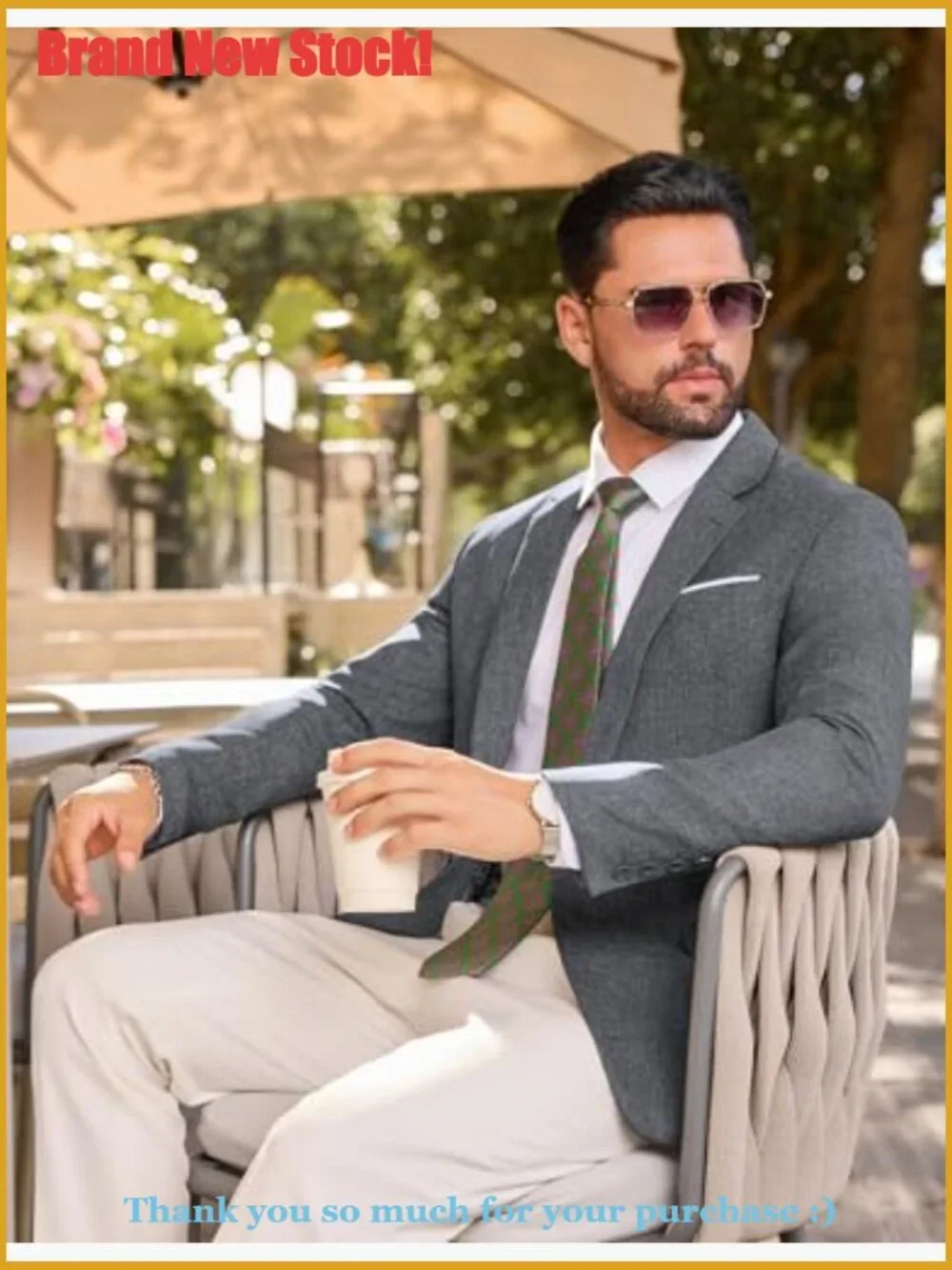 Lightweight Polyester Blend Blazer One Button Slim Fit Sport Coat